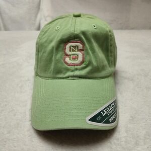 NC State Wolfpack Legacy Hat Cap Strap Back Womens Adjustable Green Twill